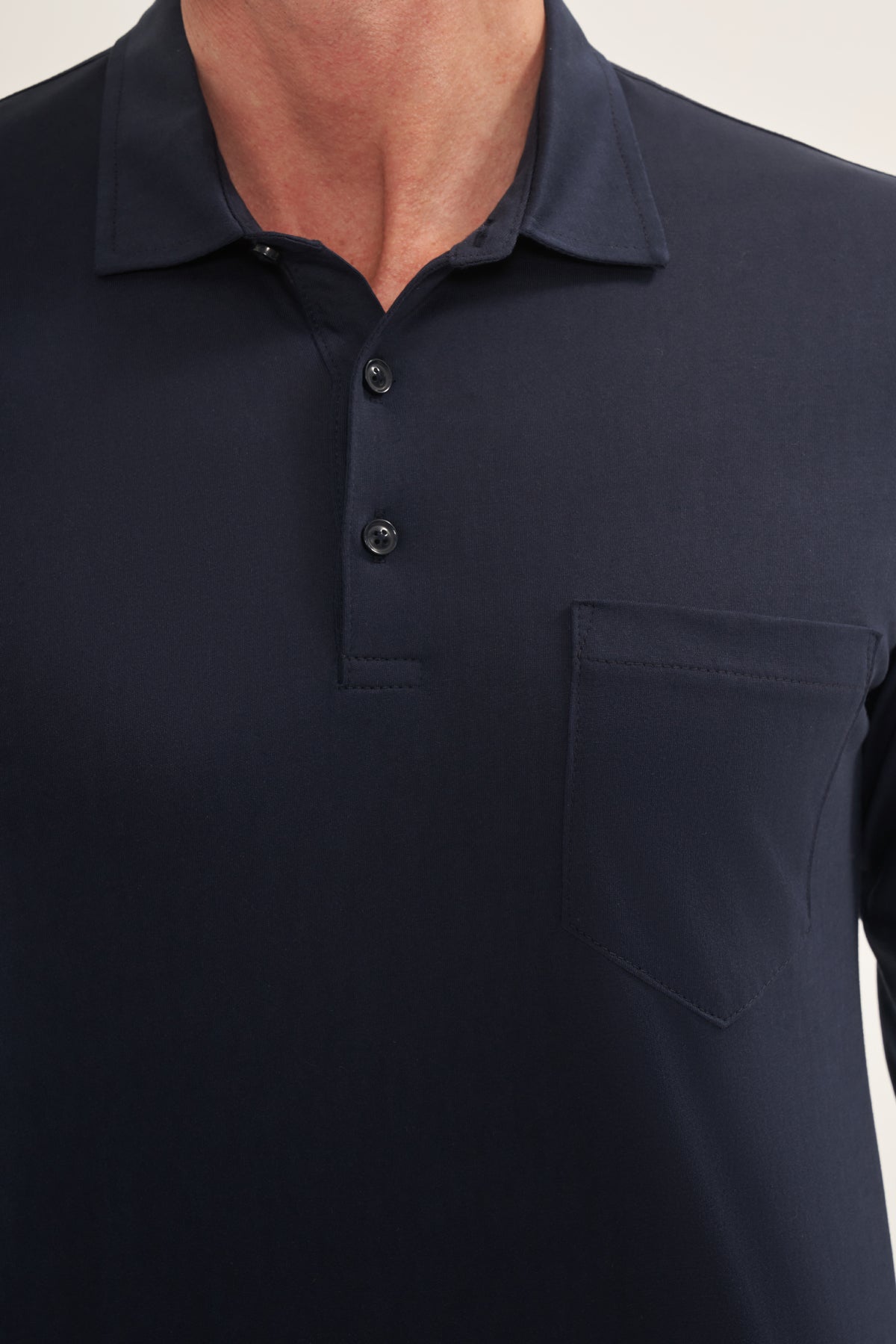 The Pure Cotton Long Sleeve Polo Shirt