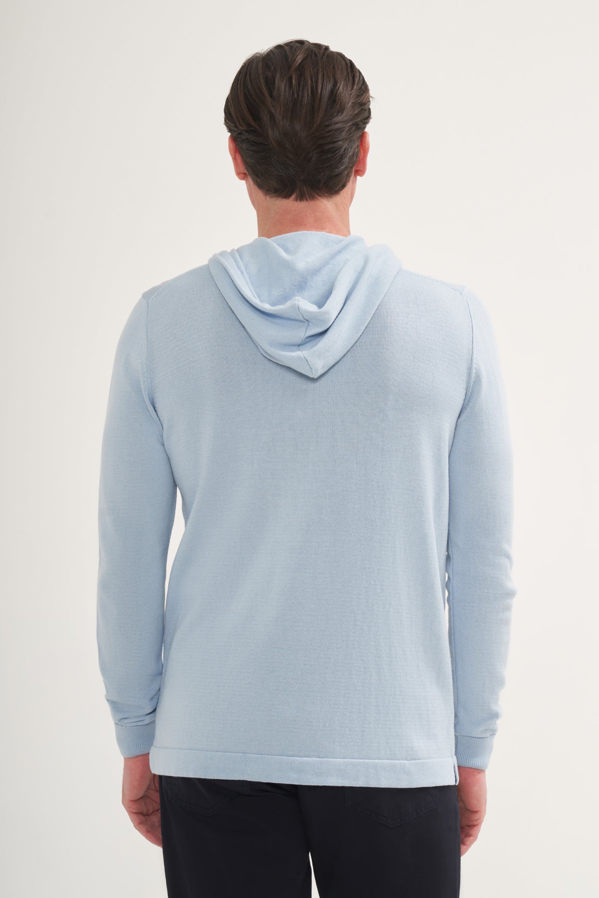 Lightweight Polo Knit Hoodie