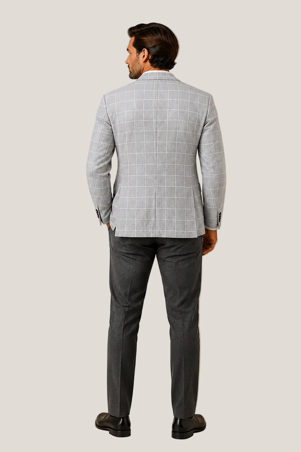 Light Grey Windowpane Sport Jacket