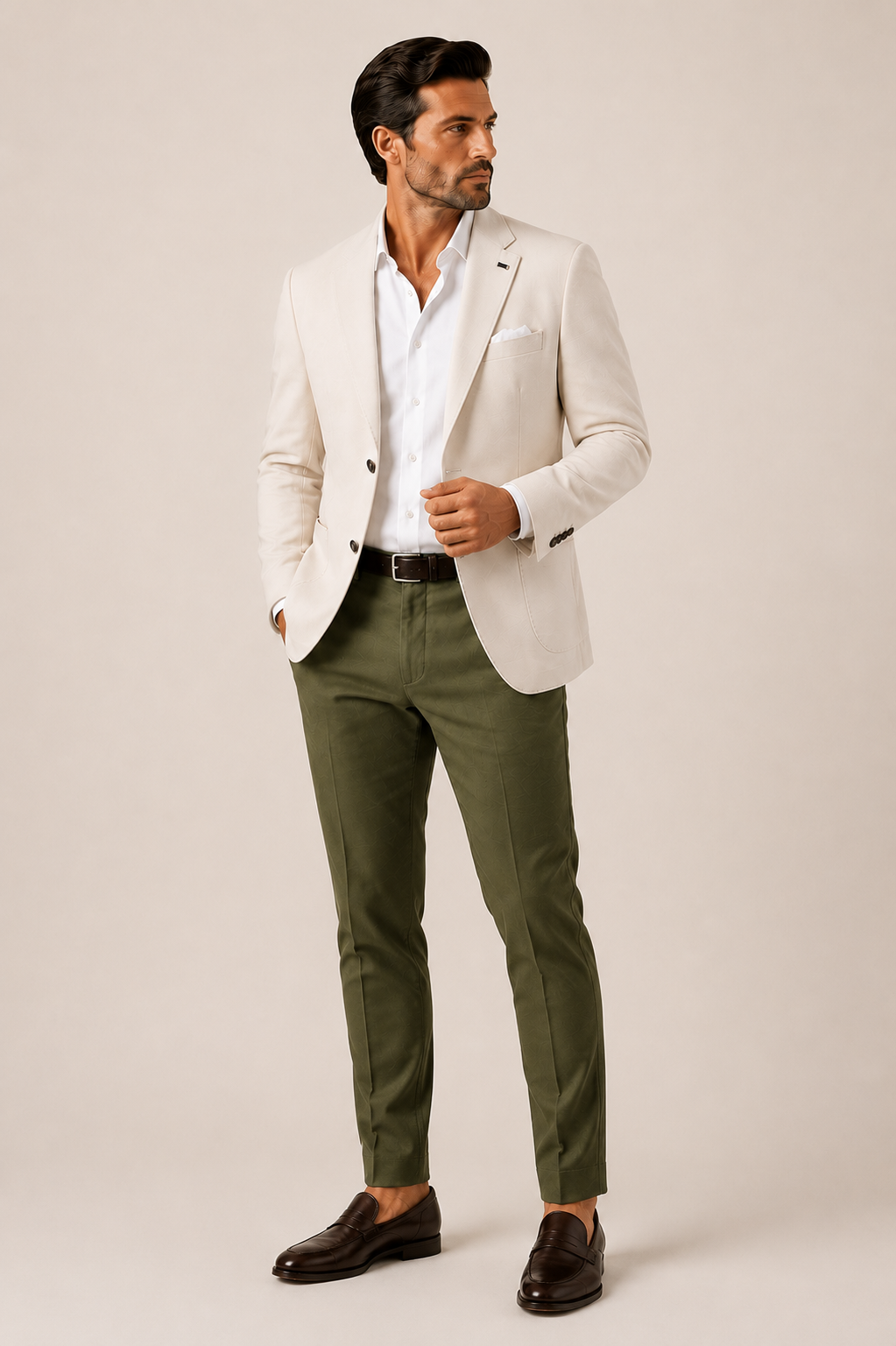 Cream Tailored Sport Jacket