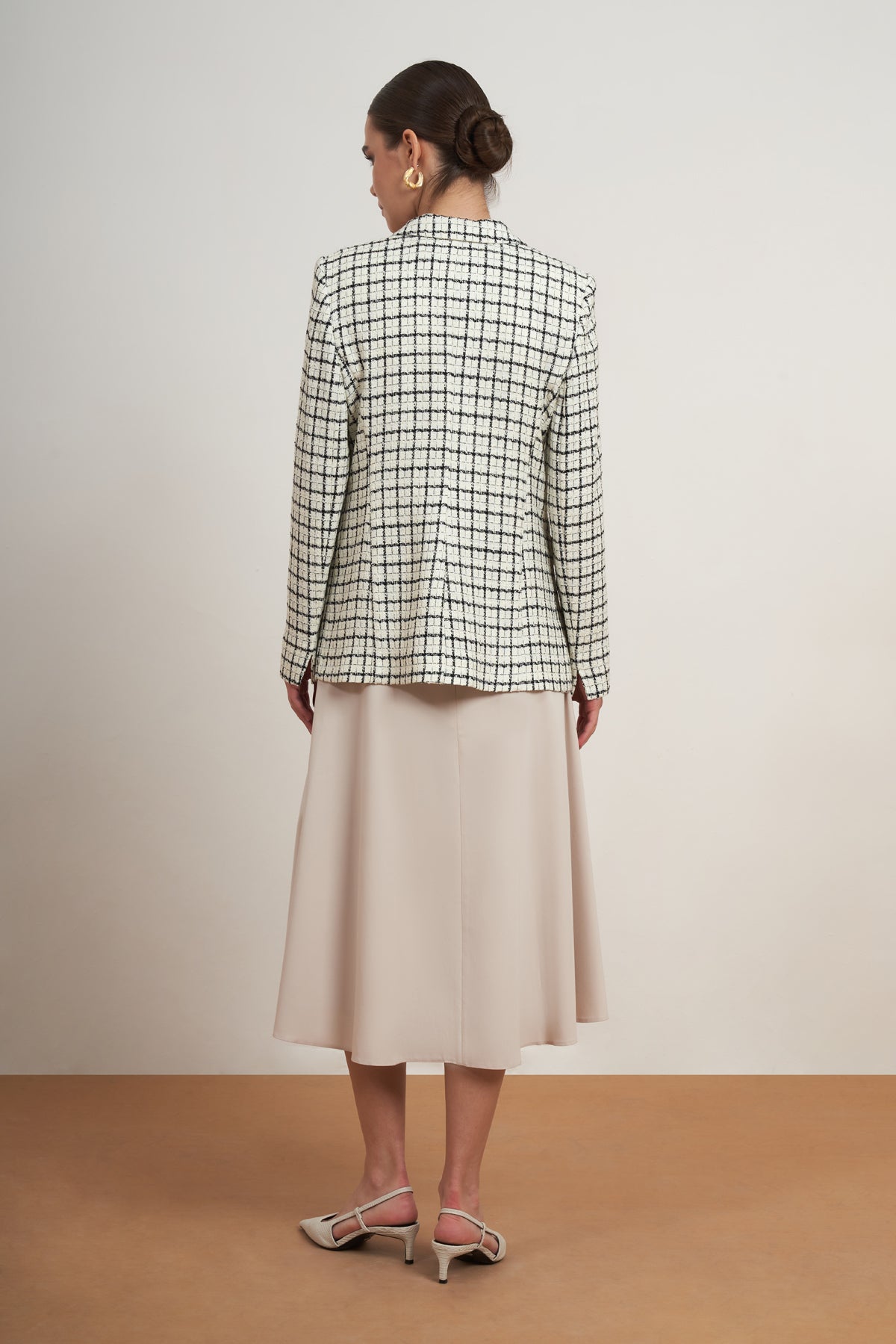 Classic Textured Check Blazer