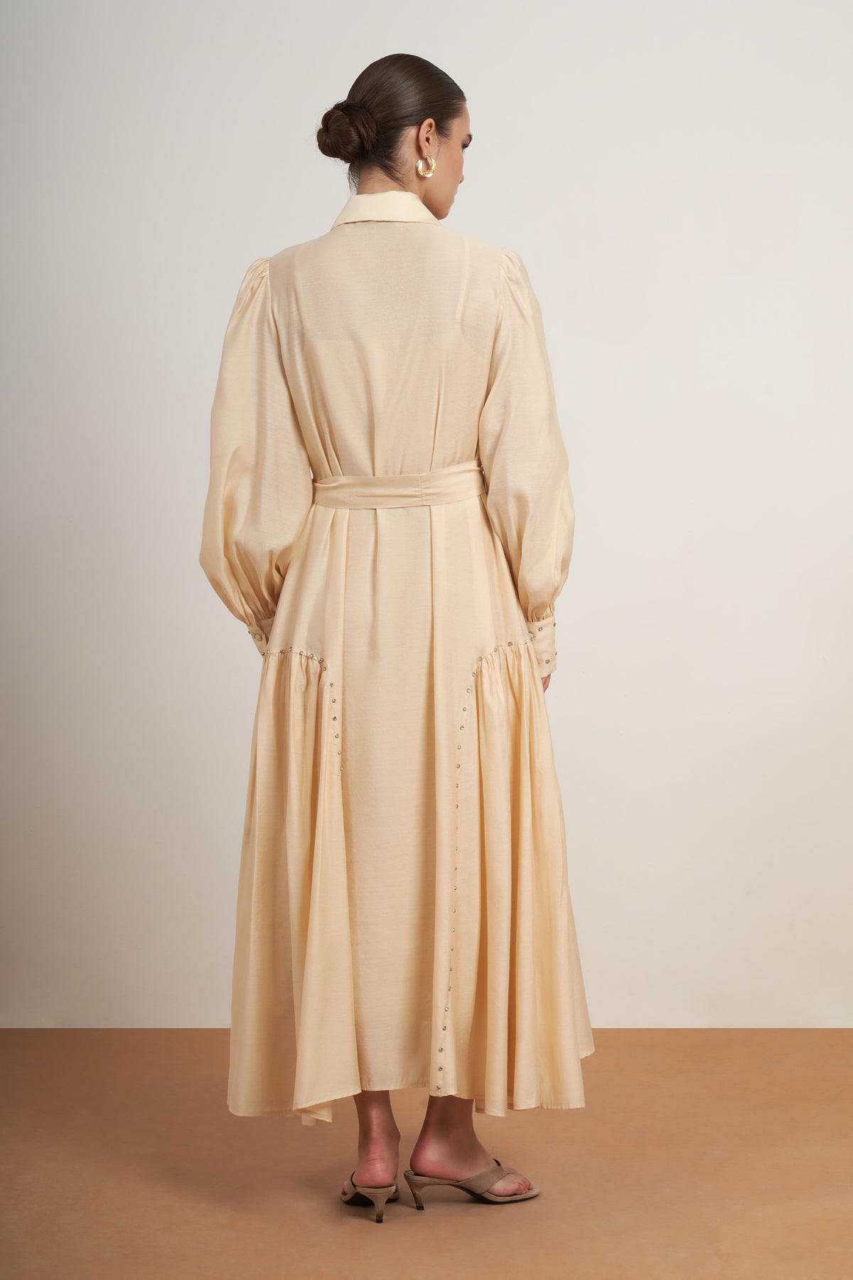 Embellished Belted Maxi Dress