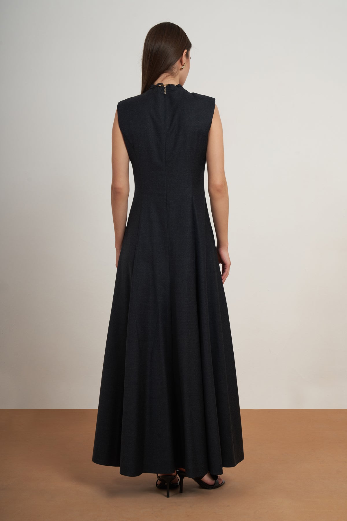 Sculpted A-Line Maxi Dress
