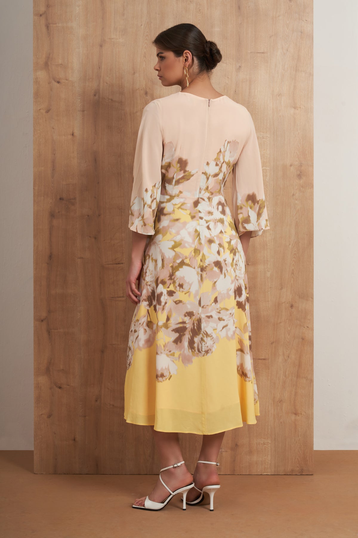 Watercolor Floral Midi Dress