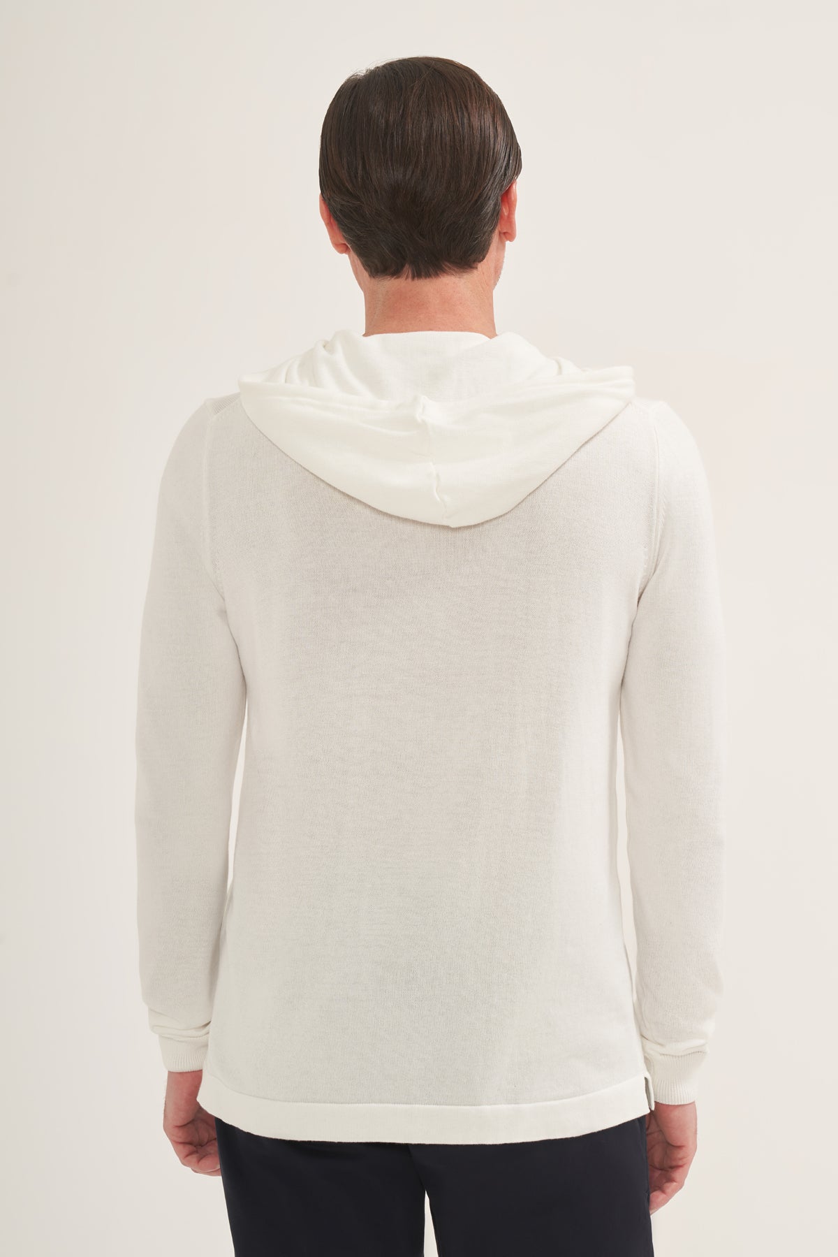 Lightweight Polo Knit Hoodie
