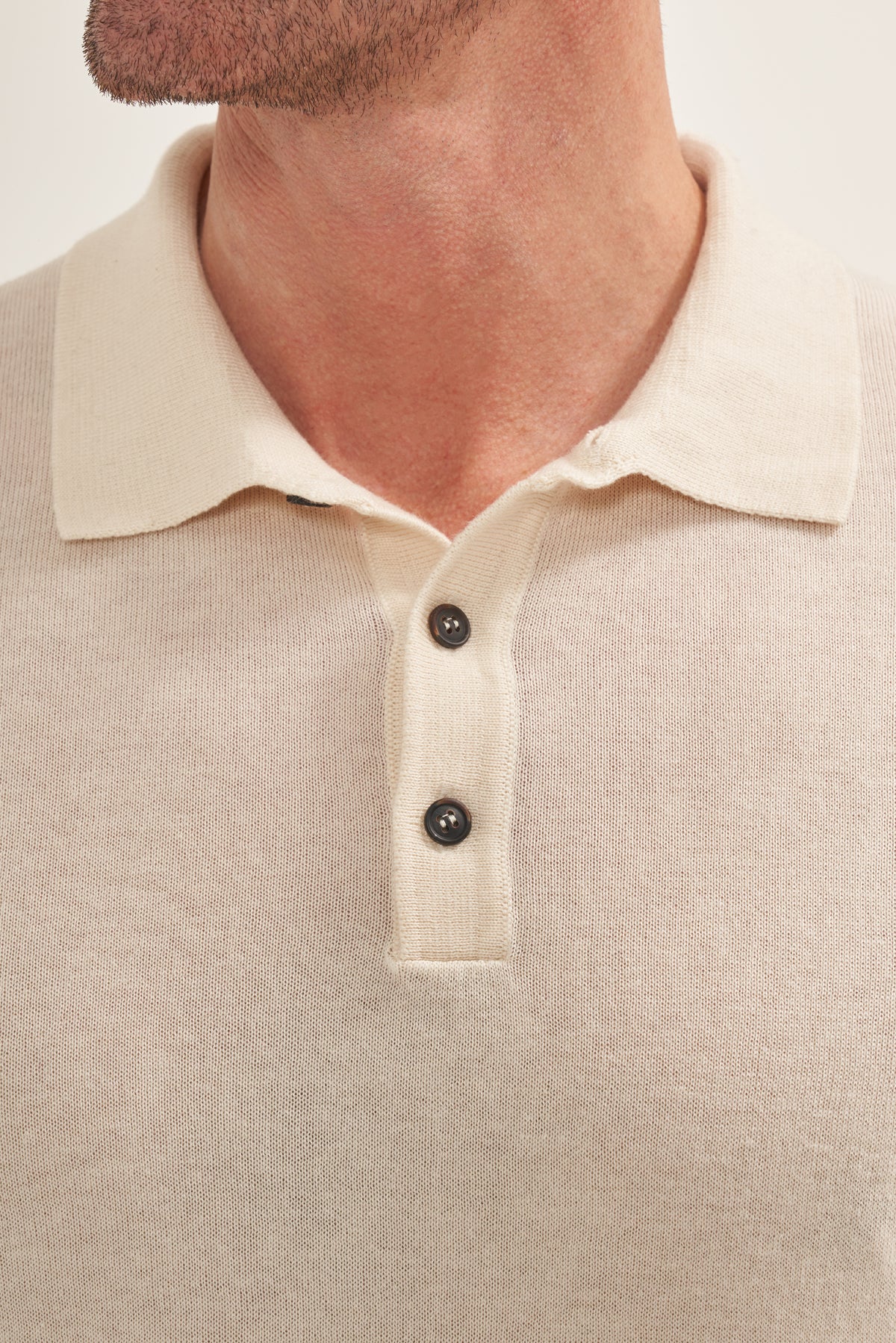 Knit Lightweight Polo Long Sleeves