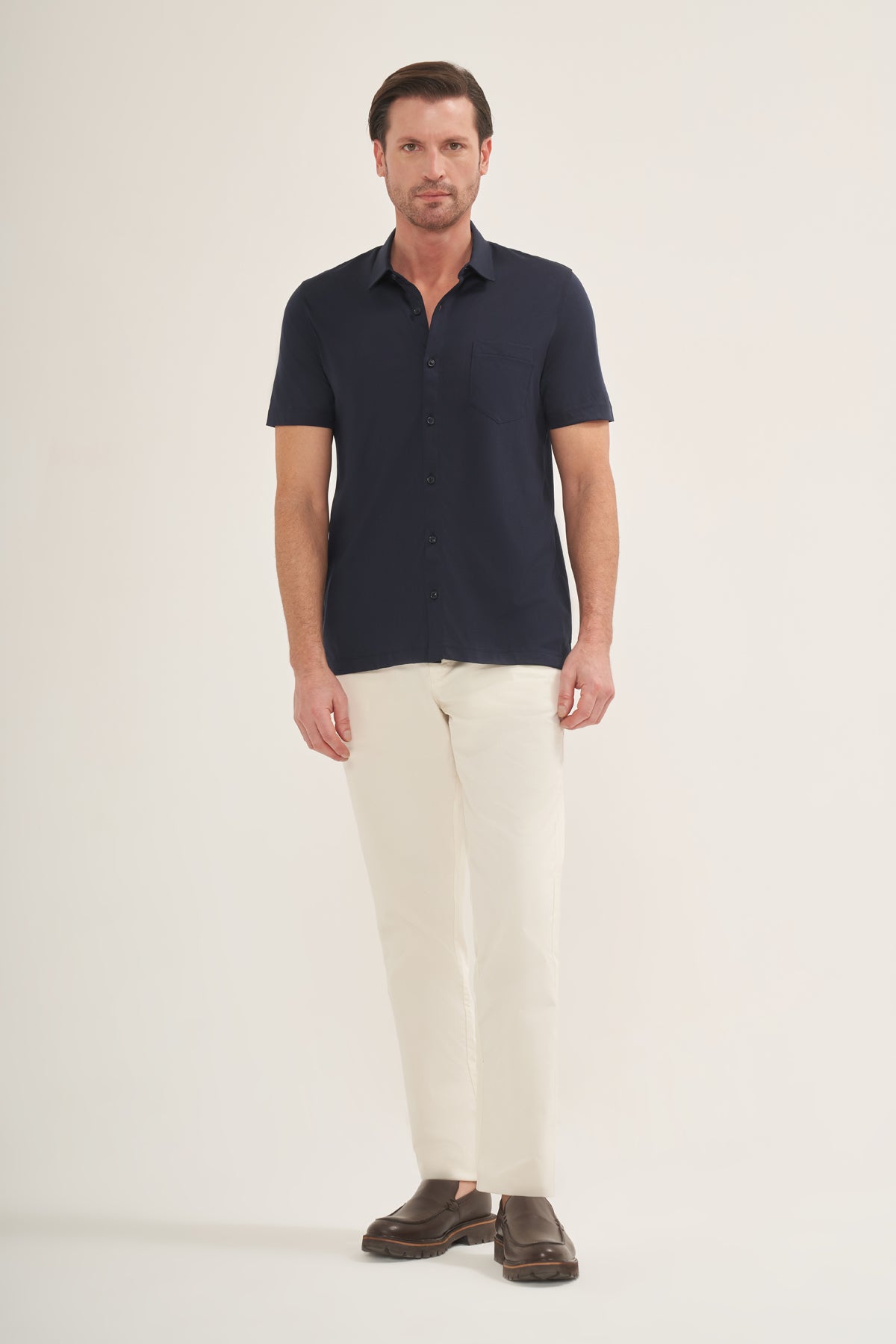 The Essential Short sleeve Cotton Button-Up