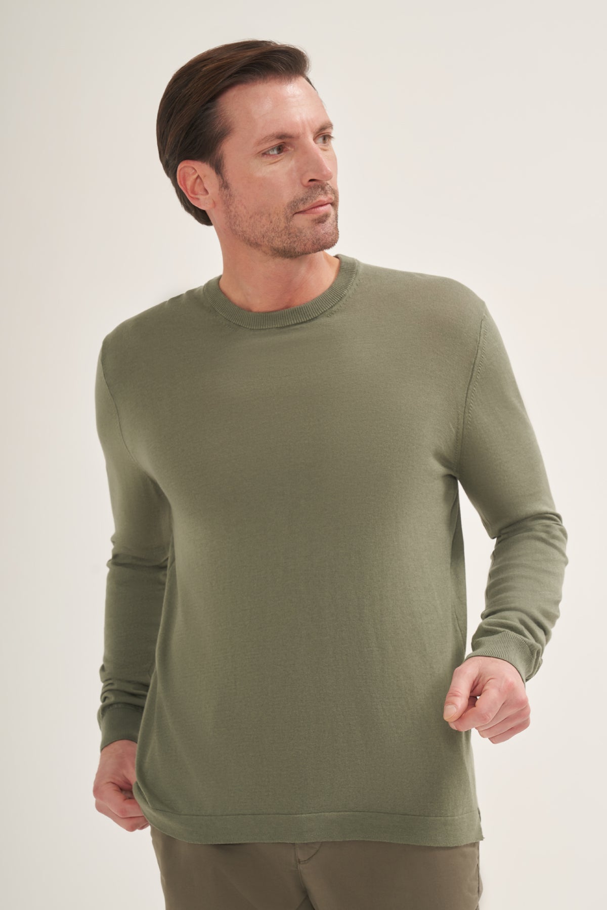 Lightweight Knit T-Shirt Long Sleeves