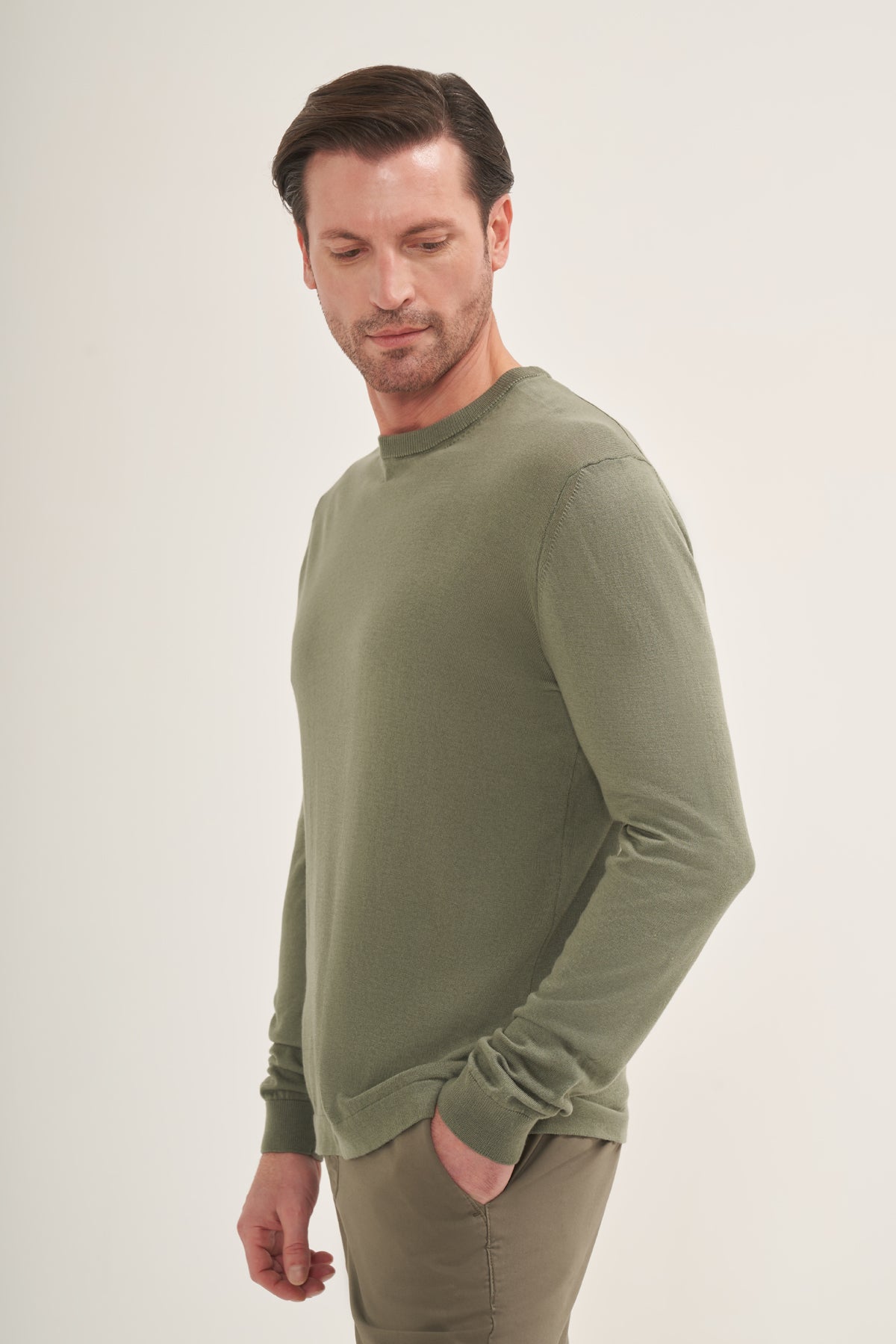 Lightweight Knit T-Shirt Long Sleeves