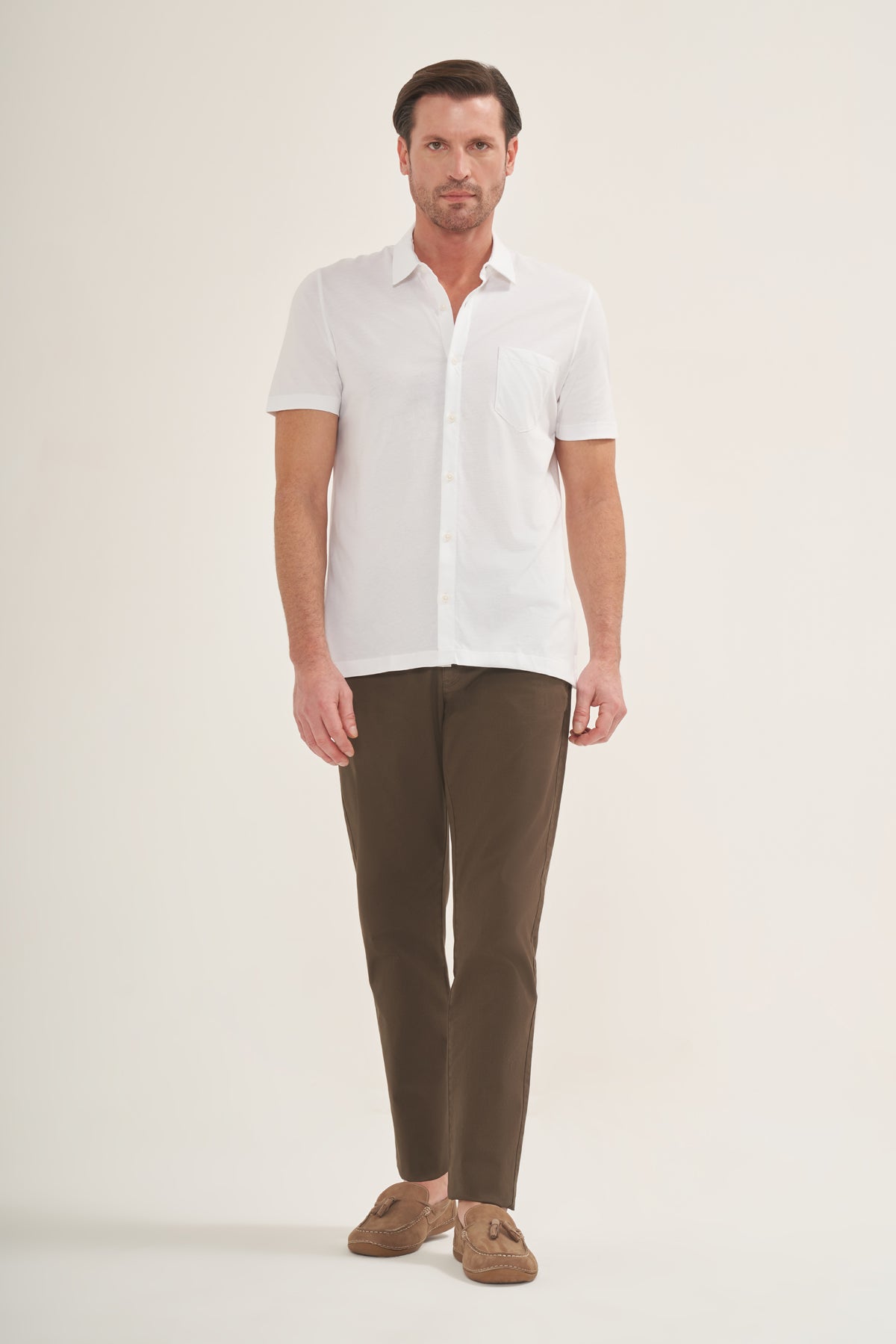 The Essential Short sleeve Cotton Button-Up