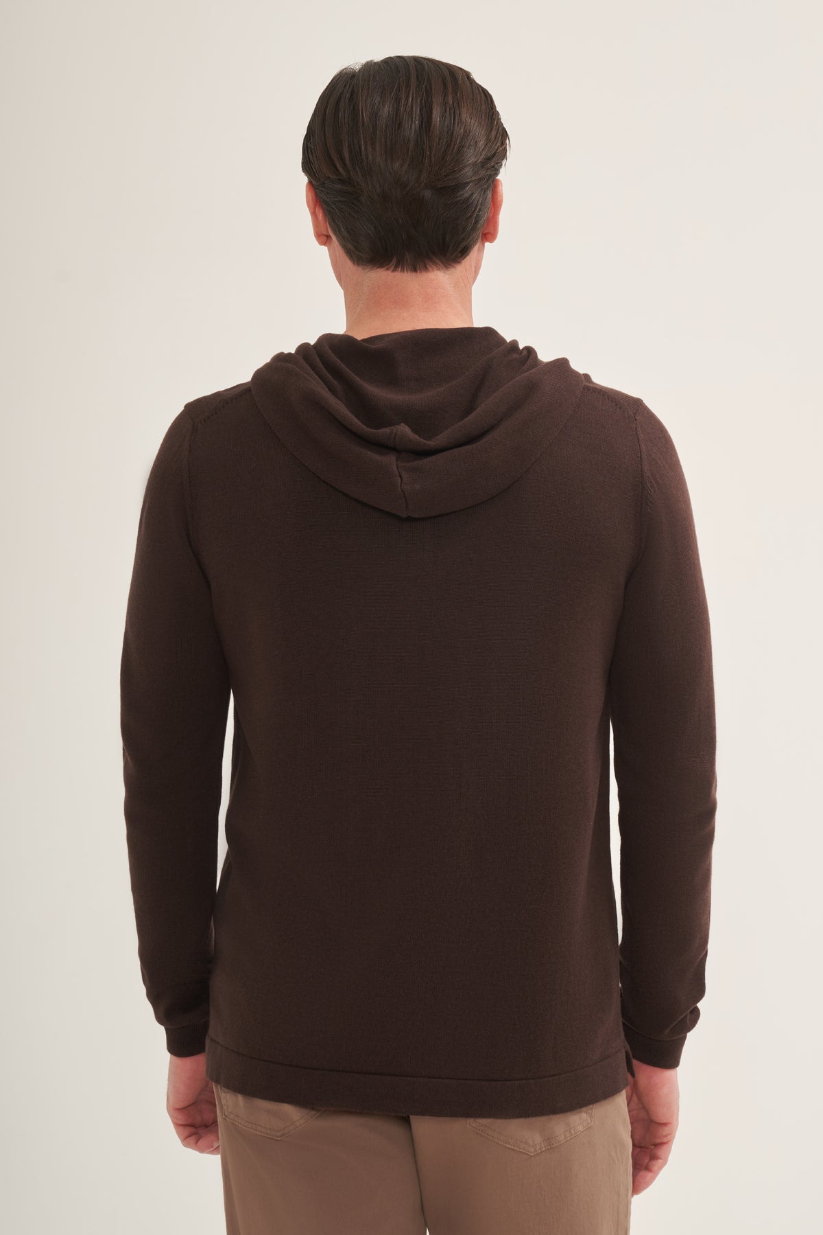 Lightweight Polo Knit Hoodie