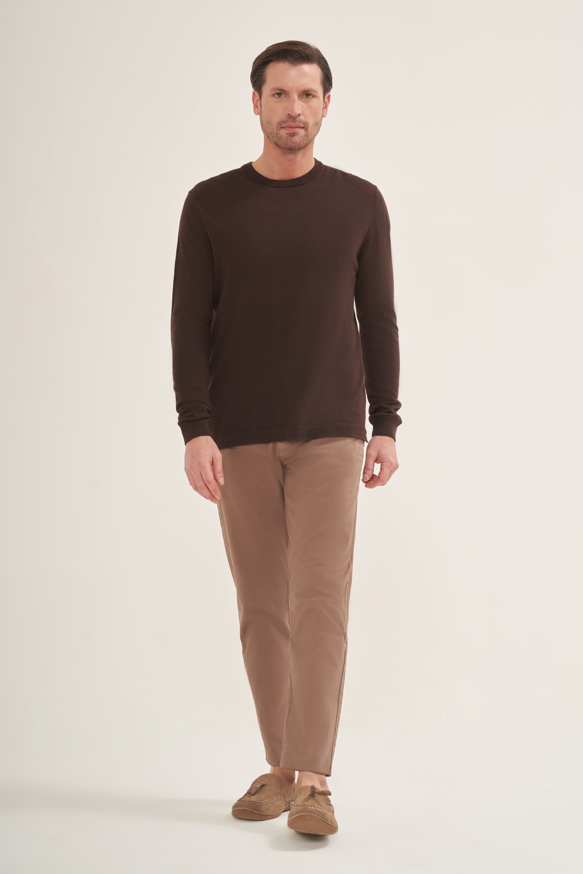 Lightweight Knit T-Shirt Long Sleeves