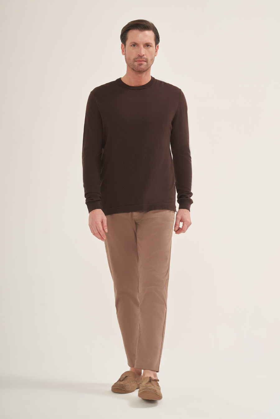 Lightweight Knit T-Shirt Long Sleeves