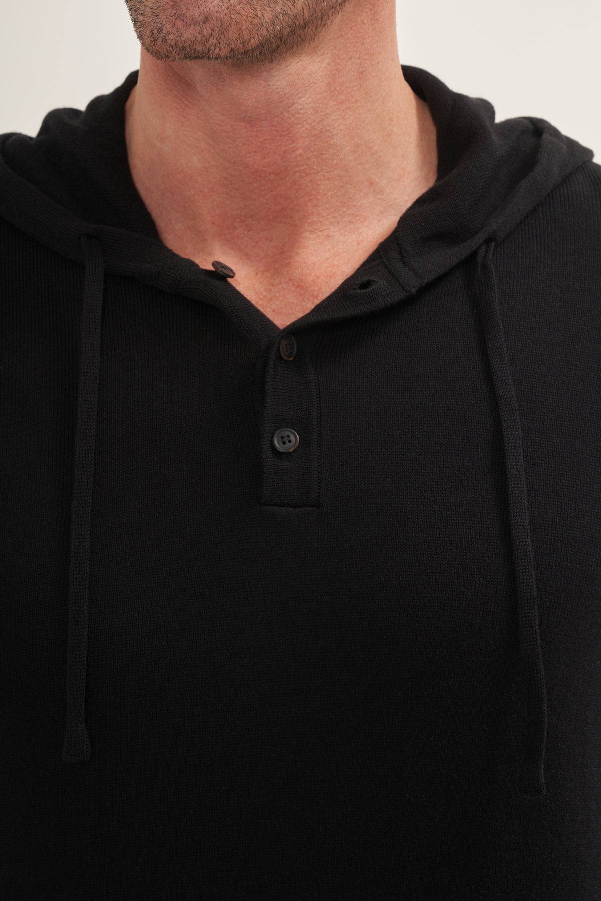 Lightweight Polo Knit Hoodie