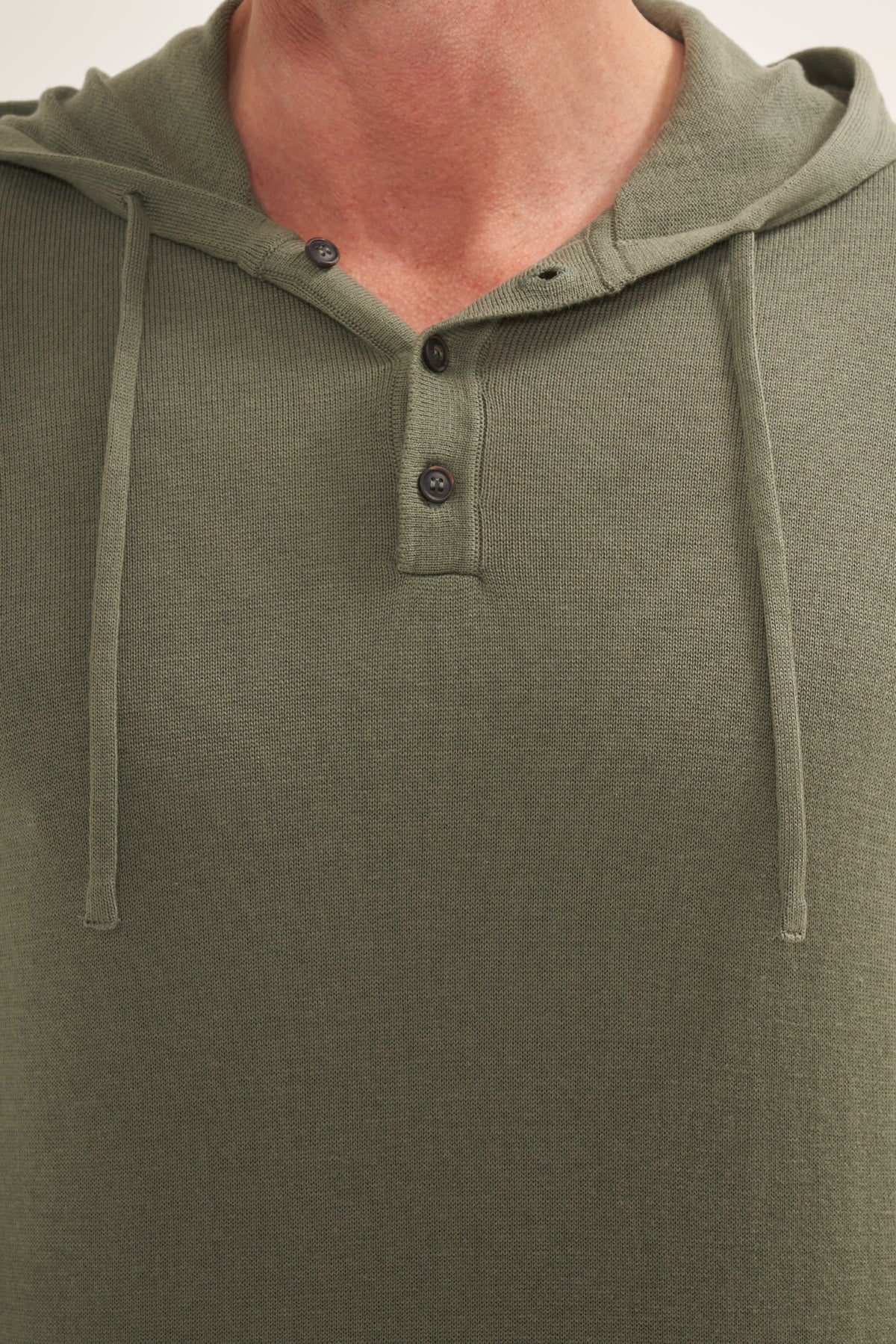 Lightweight Polo Knit Hoodie