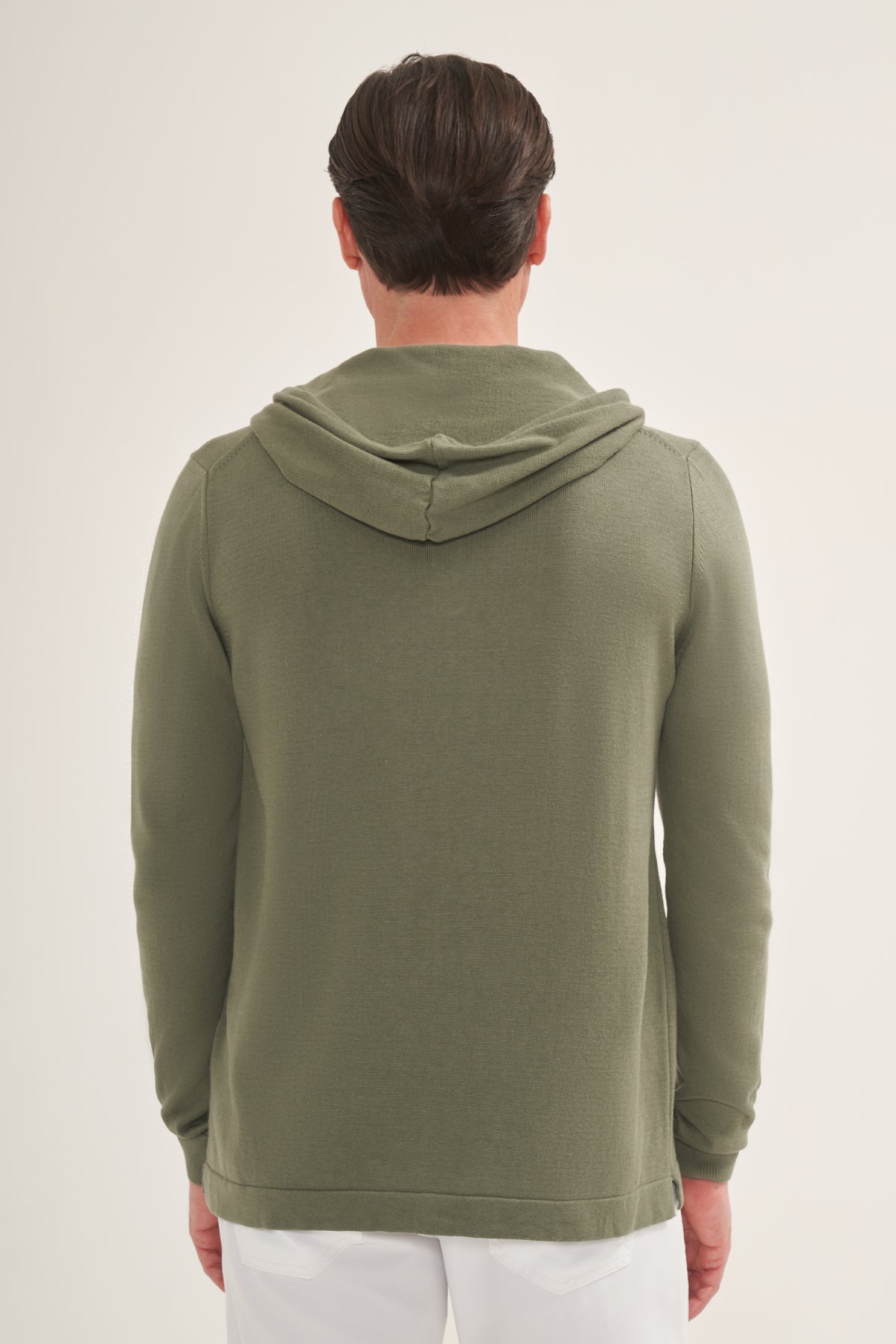 Lightweight Polo Knit Hoodie