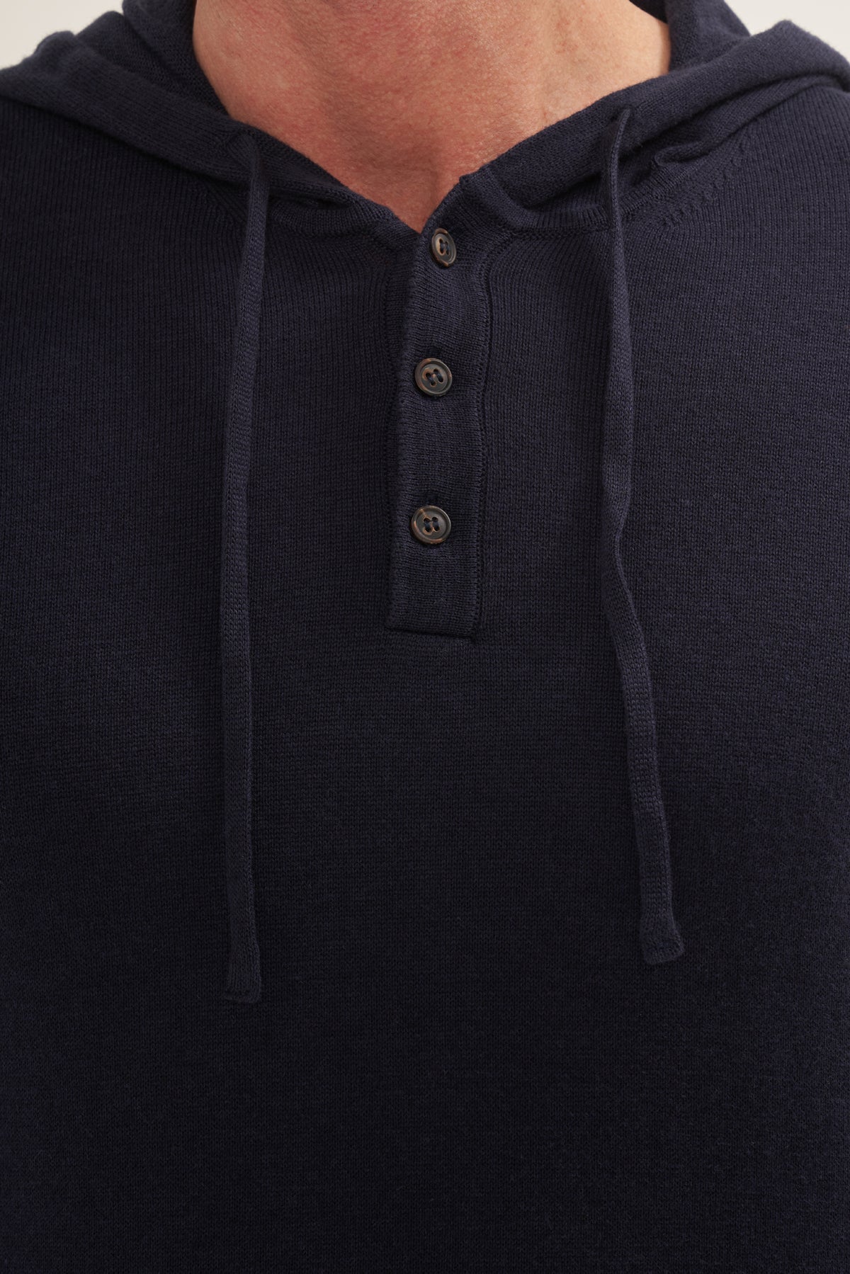 Lightweight Polo Knit Hoodie