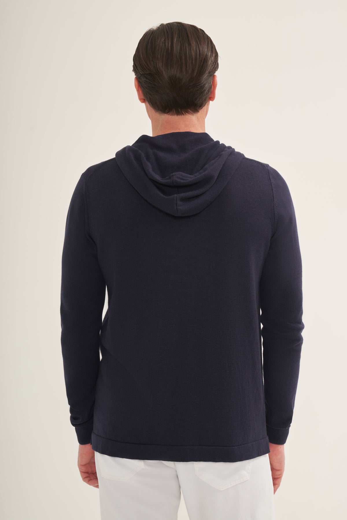 Lightweight Polo Knit Hoodie