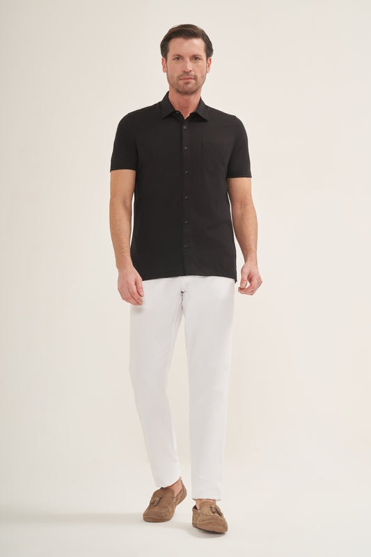 The Essential Short sleeve Cotton Button-Up
