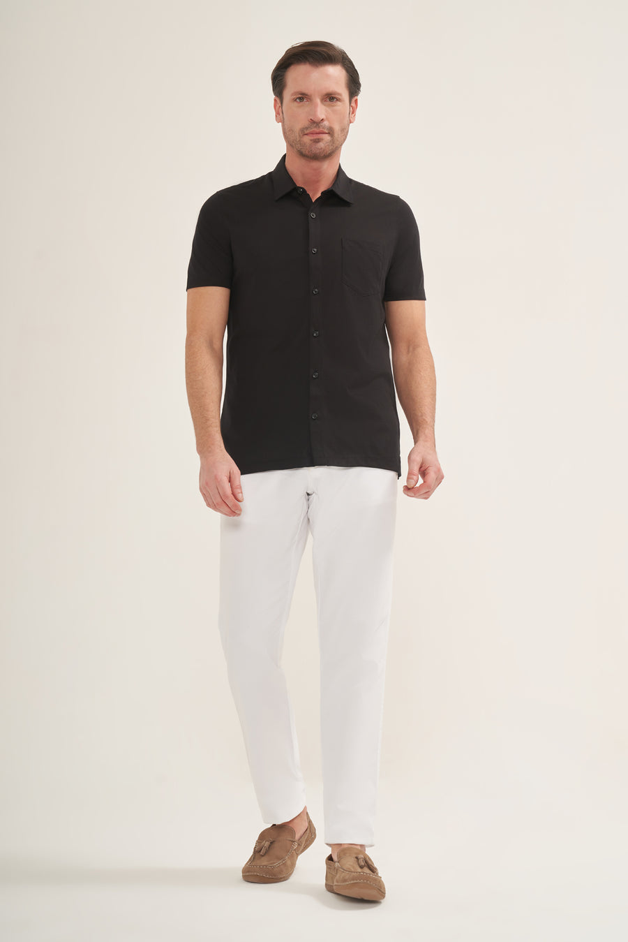 The Essential Short sleeve Cotton Button-Up