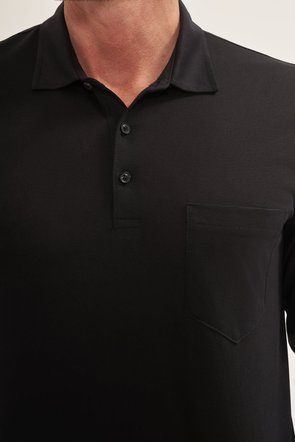 The Pure Cotton Long Sleeve Polo Shirt