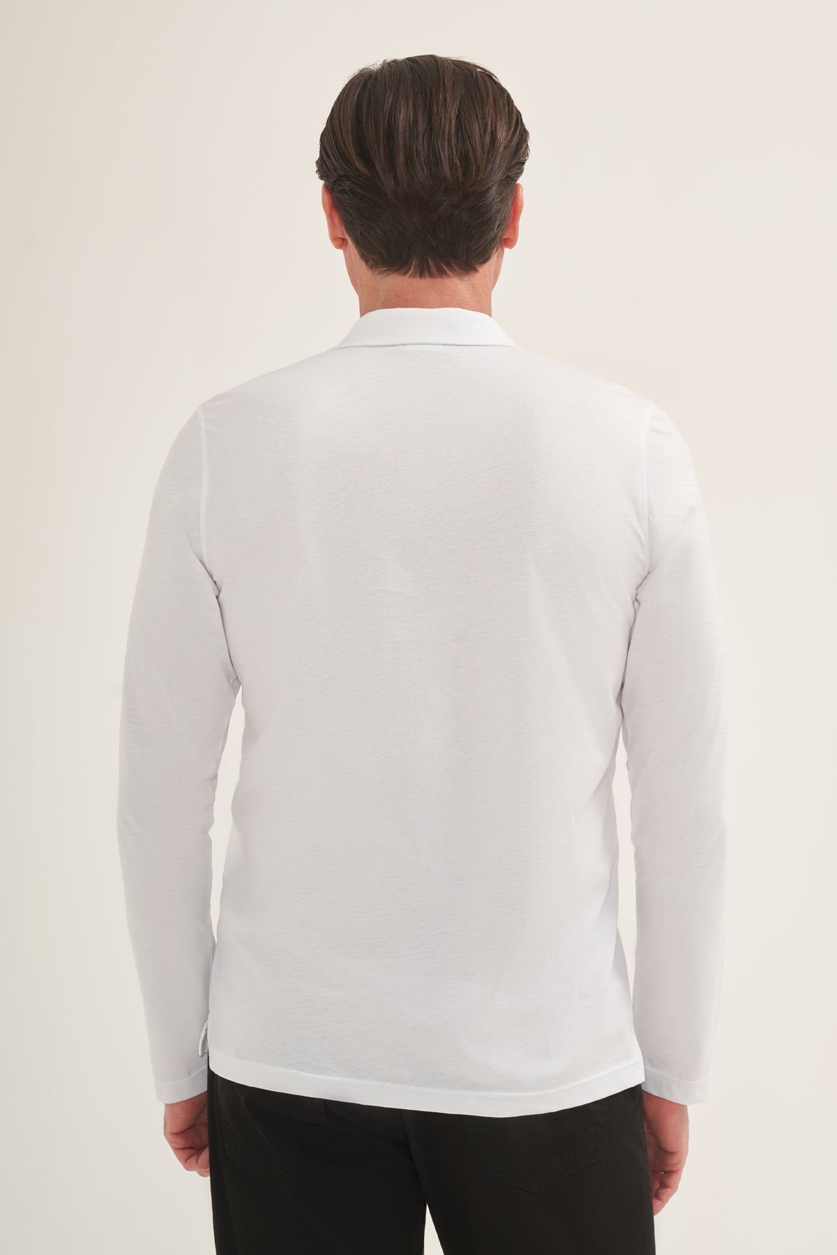 The Pure Cotton Long Sleeve Polo Shirt