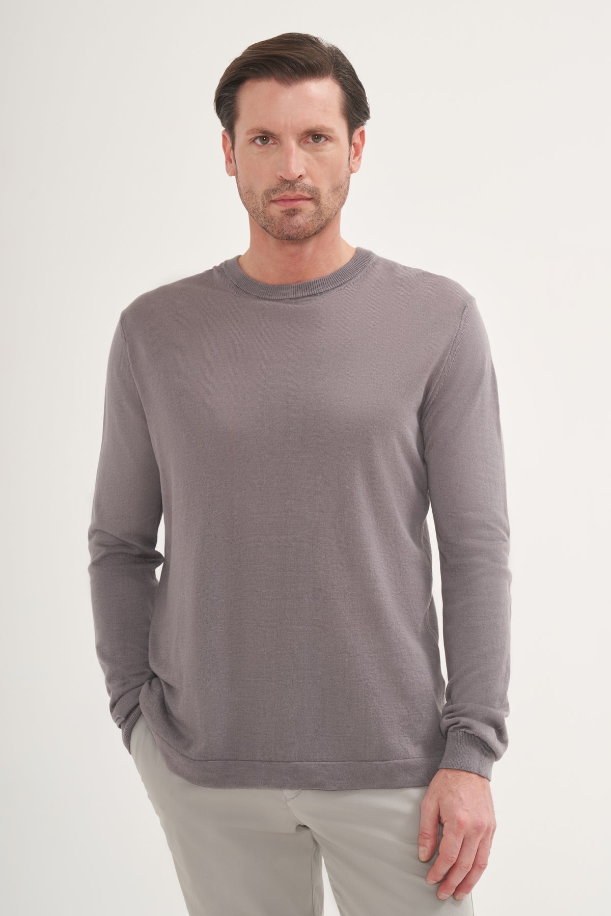 Lightweight Knit T-Shirt Long Sleeves