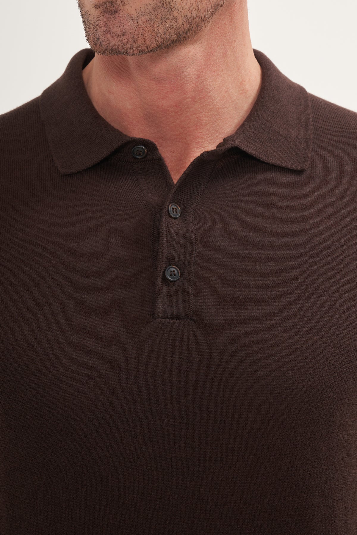 Knit Lightweight Polo Long Sleeves