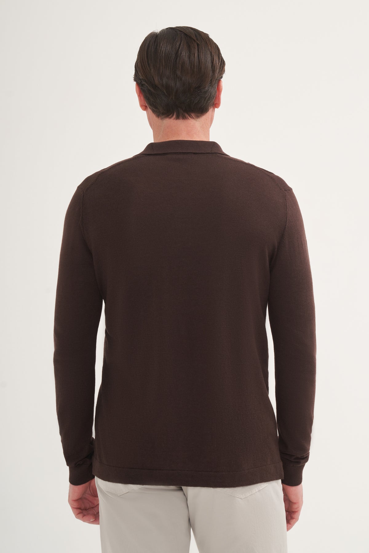 Knit Lightweight Polo Long Sleeves