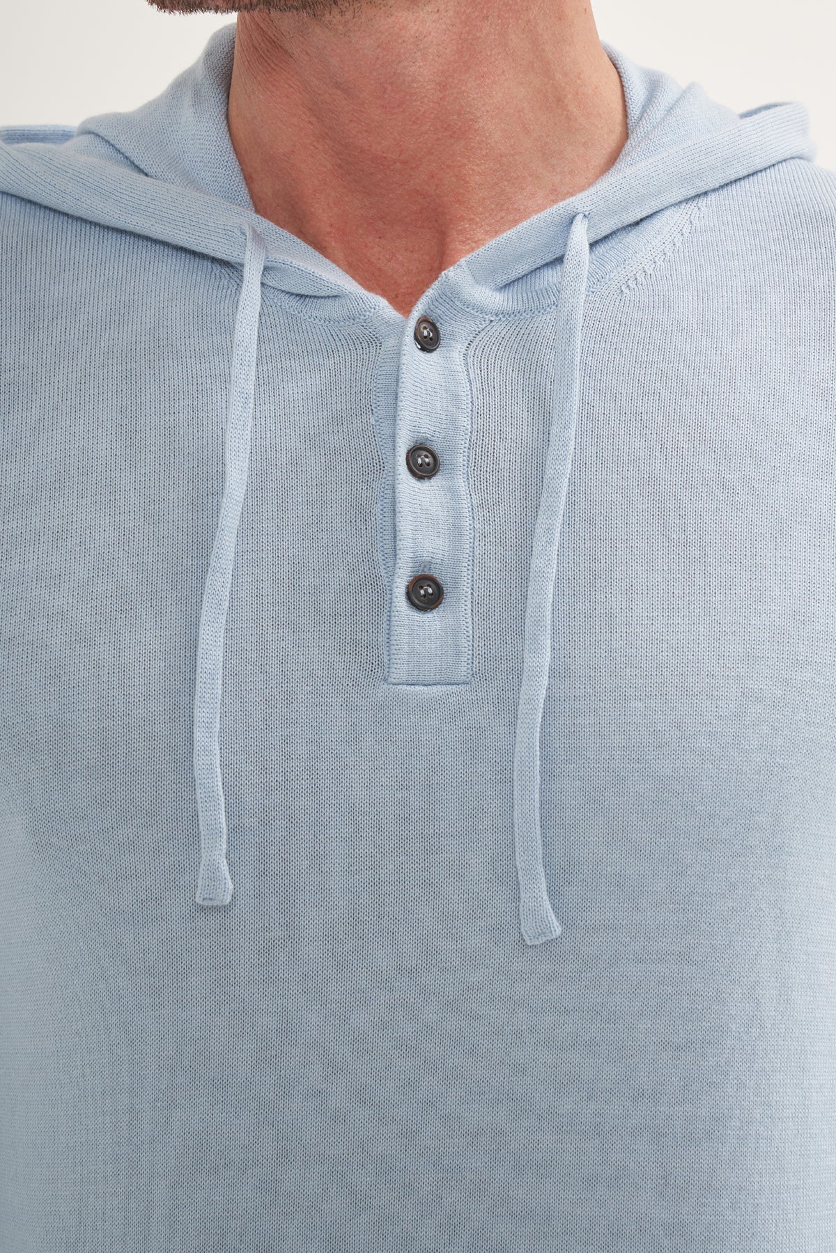 Lightweight Polo Knit Hoodie