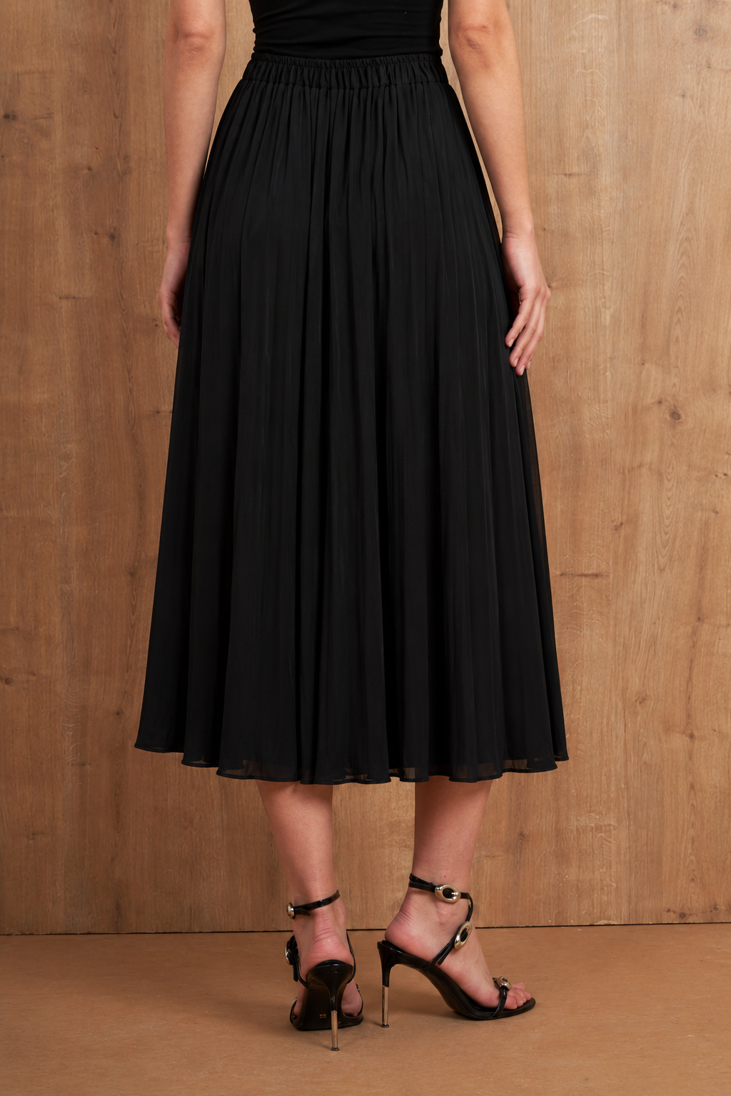 Pleated Midi Skirt