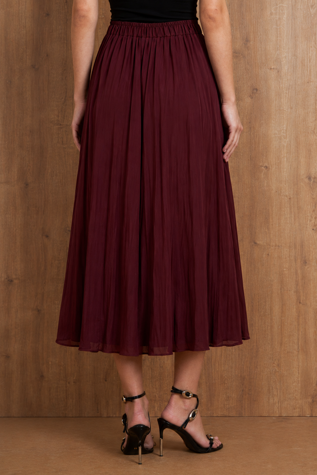 Pleated Midi Skirt