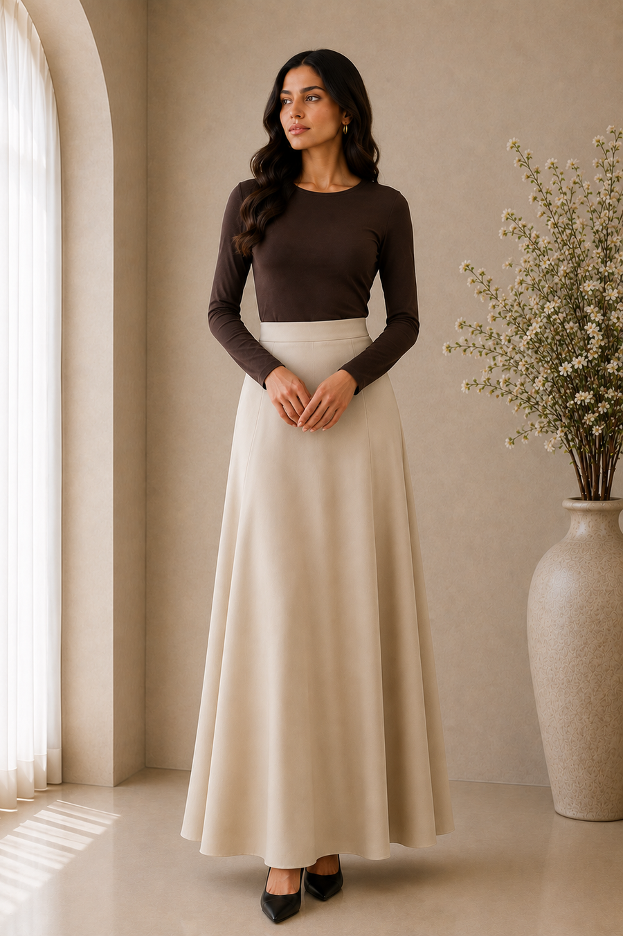 Classic Flow Maxi Skirt