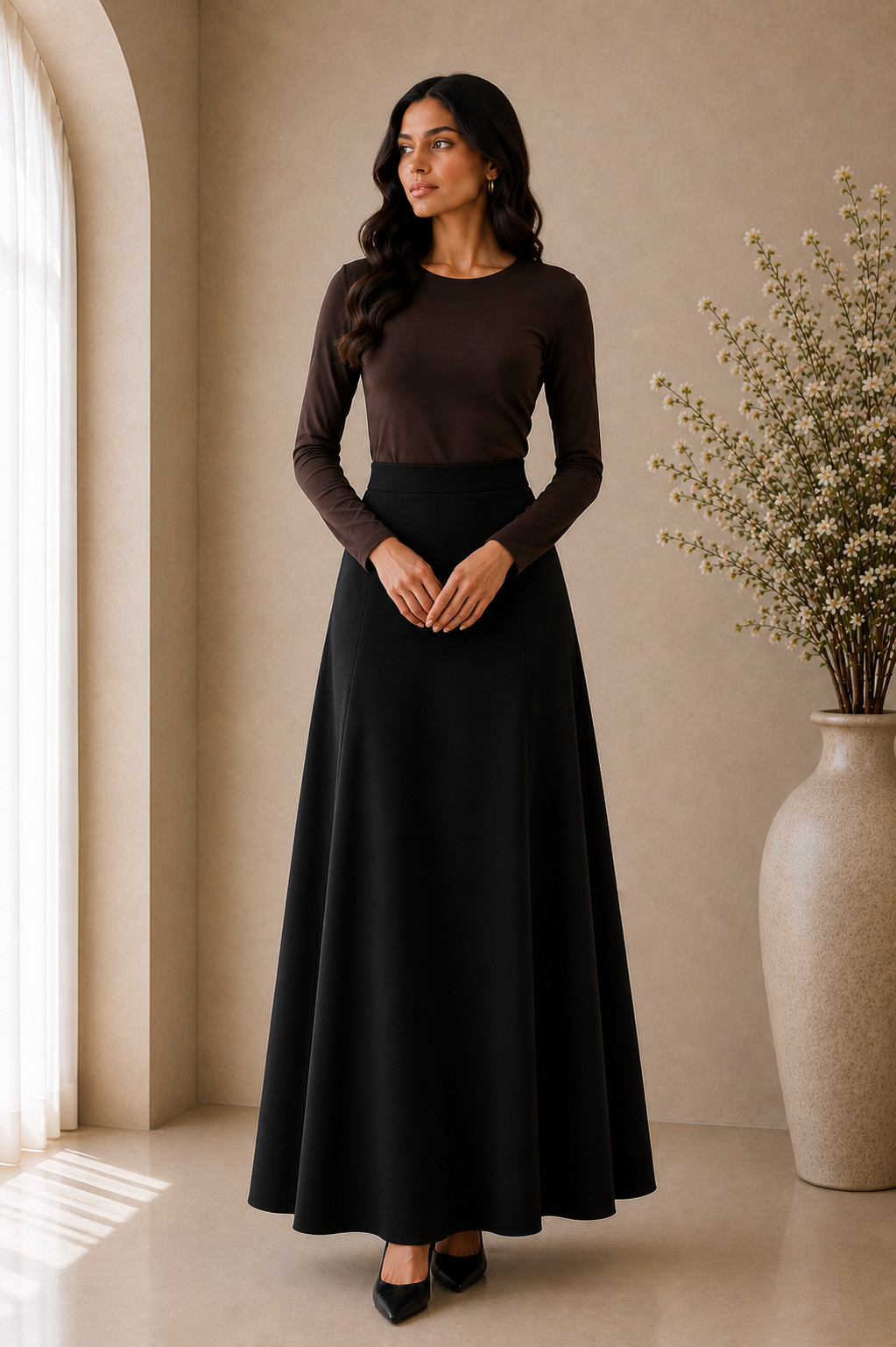 Classic Flow Maxi Skirt