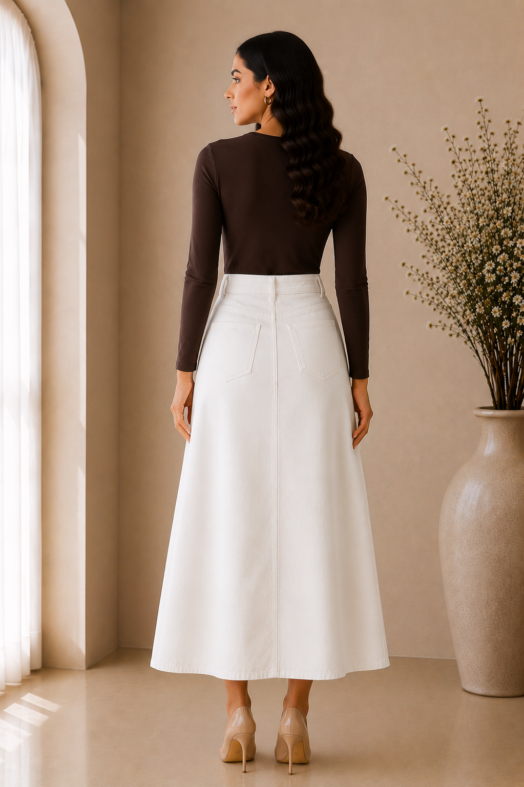 Classic A-Line Maxi Skirt