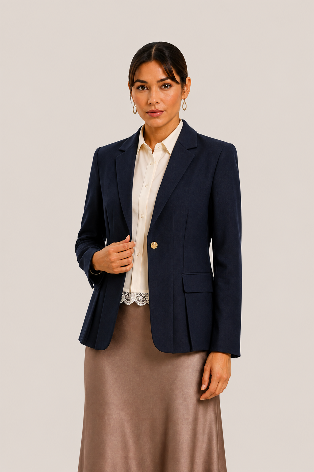 Classic Single-Button Blazer