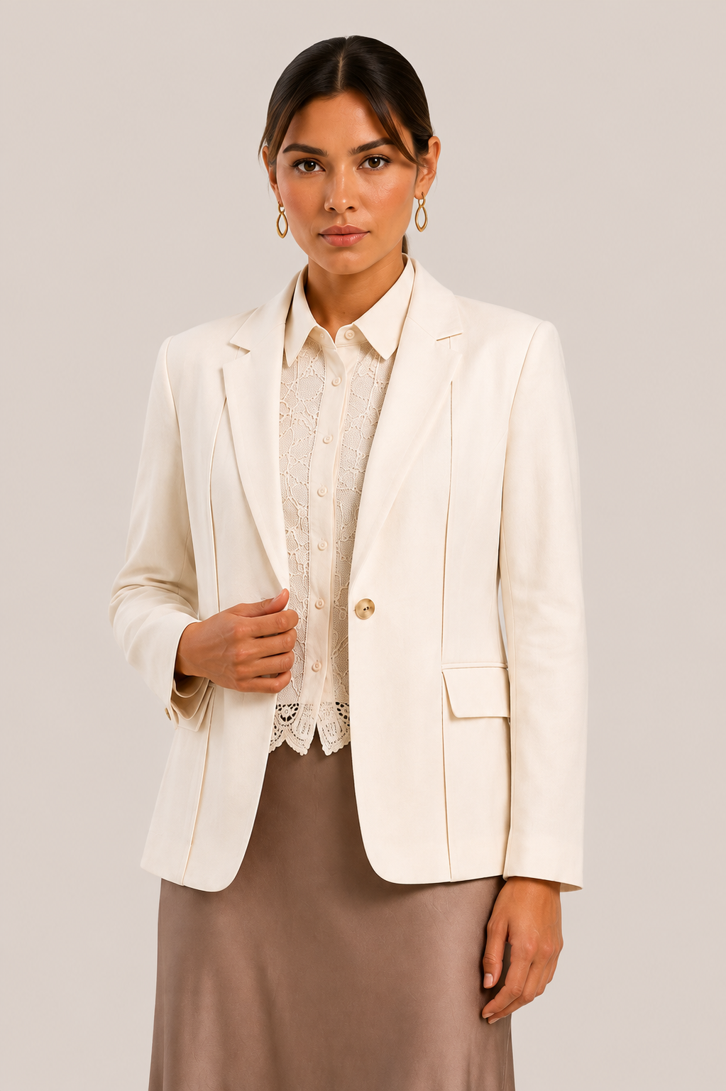 Classic Single-Button Blazer