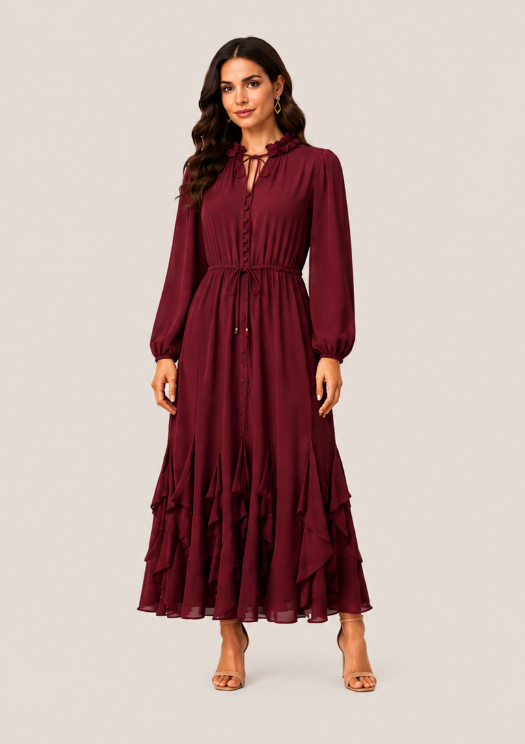 Ruffle Maxi Dress
