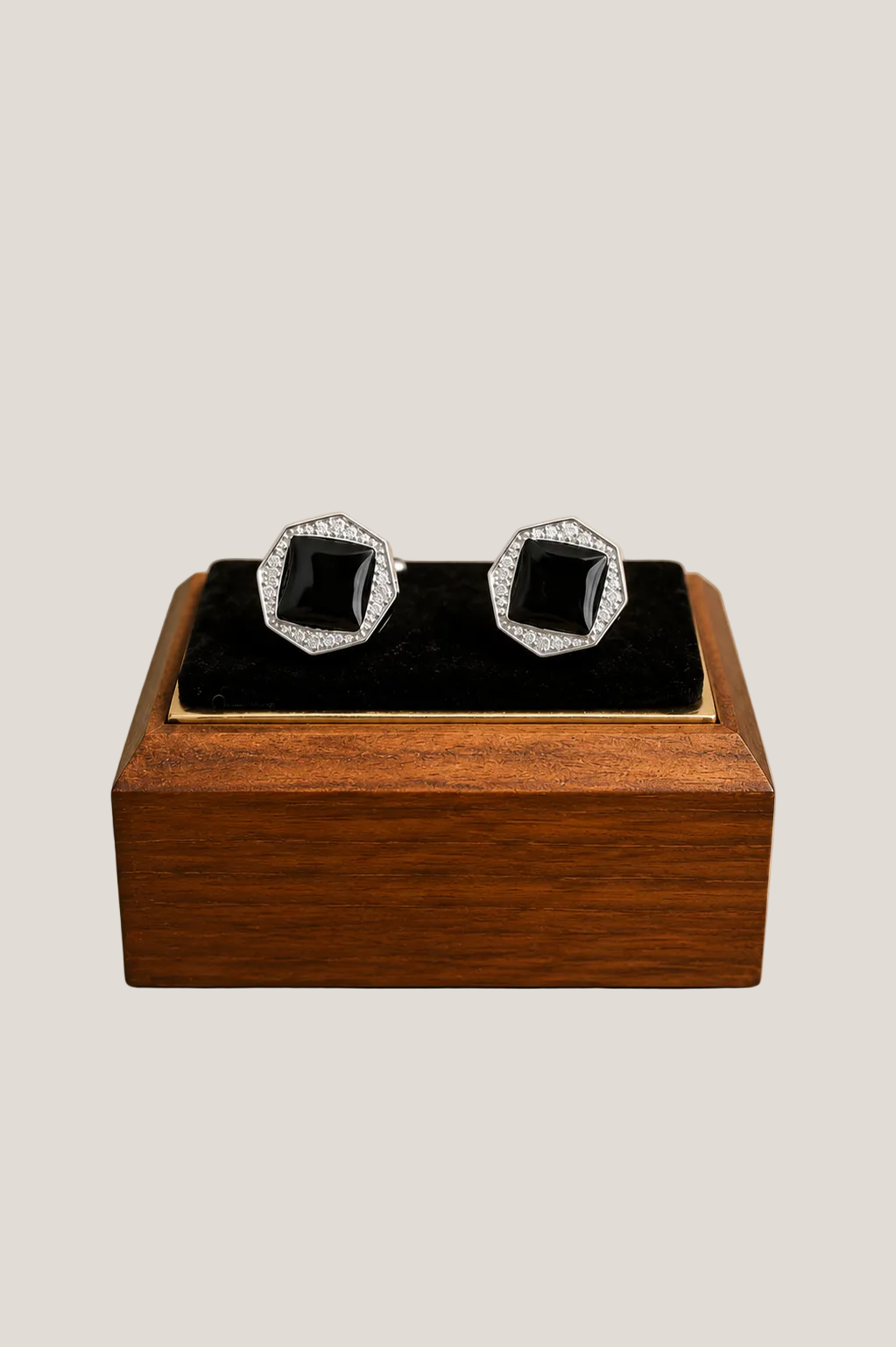 SASA MILANO Signature Cufflinks Black & Silver