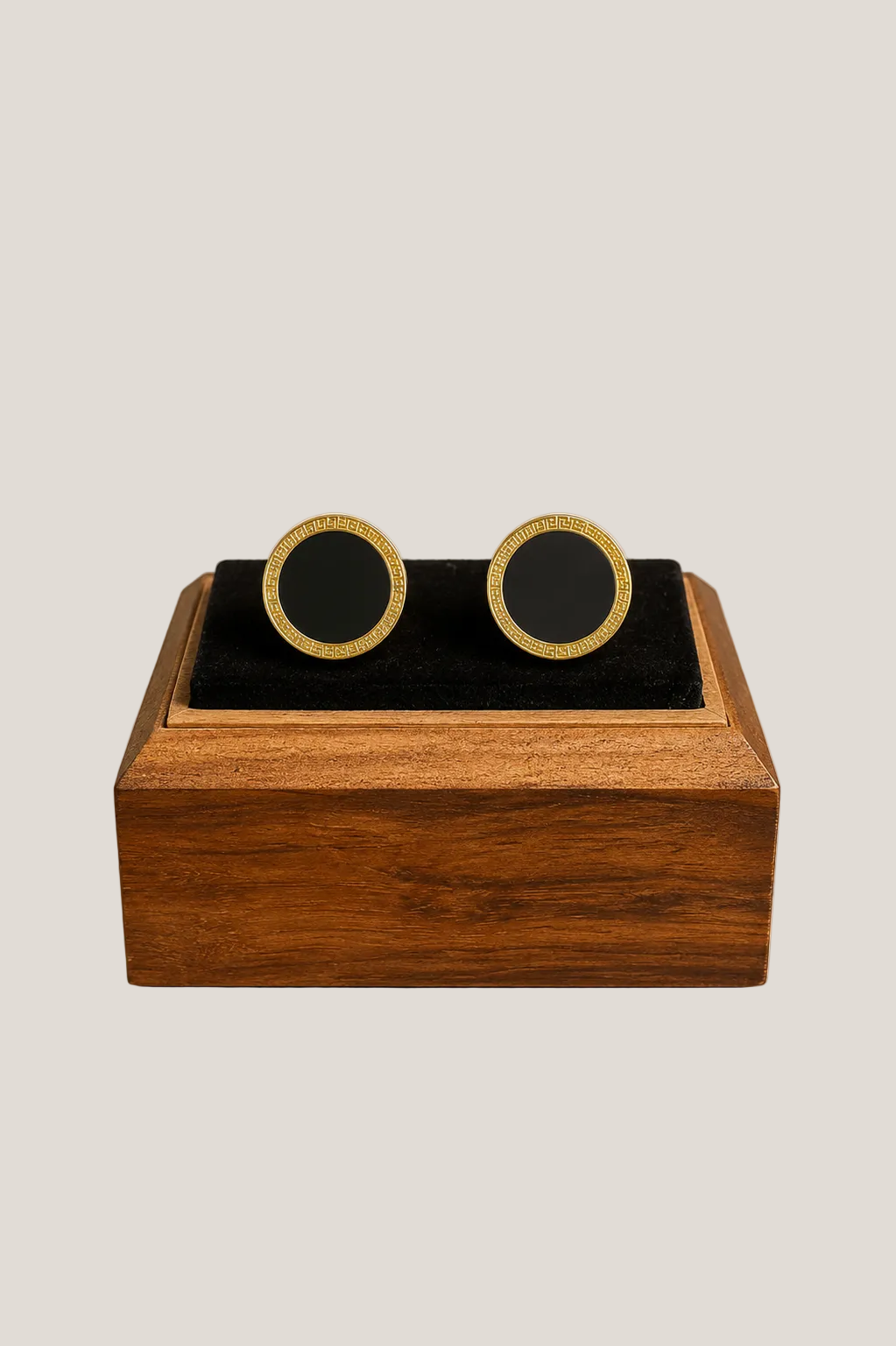 SASA MILANO Signature Cufflinks Gold & Grey