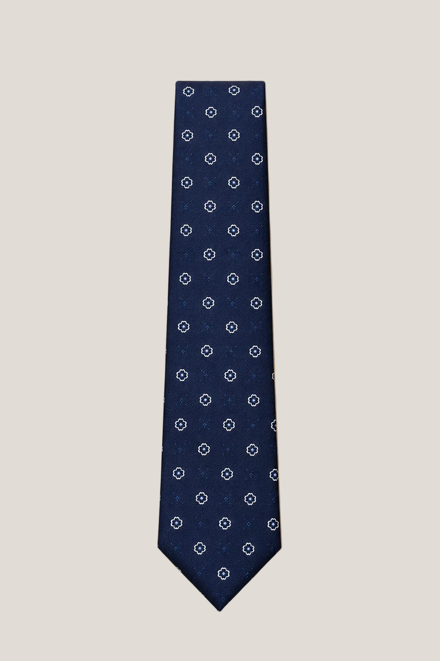 Navy Floral Silk Tie