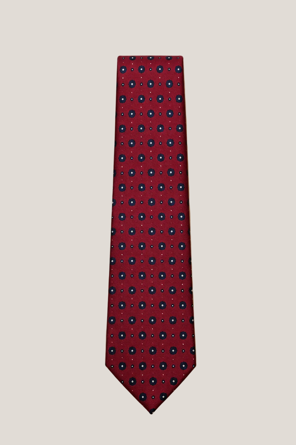 Burgundy Medallion Silk Tie