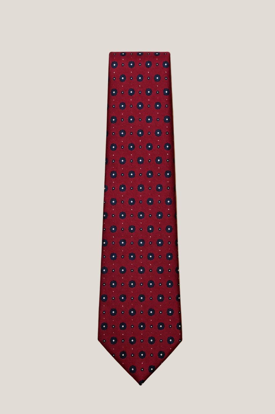 Burgundy Medallion Silk Tie