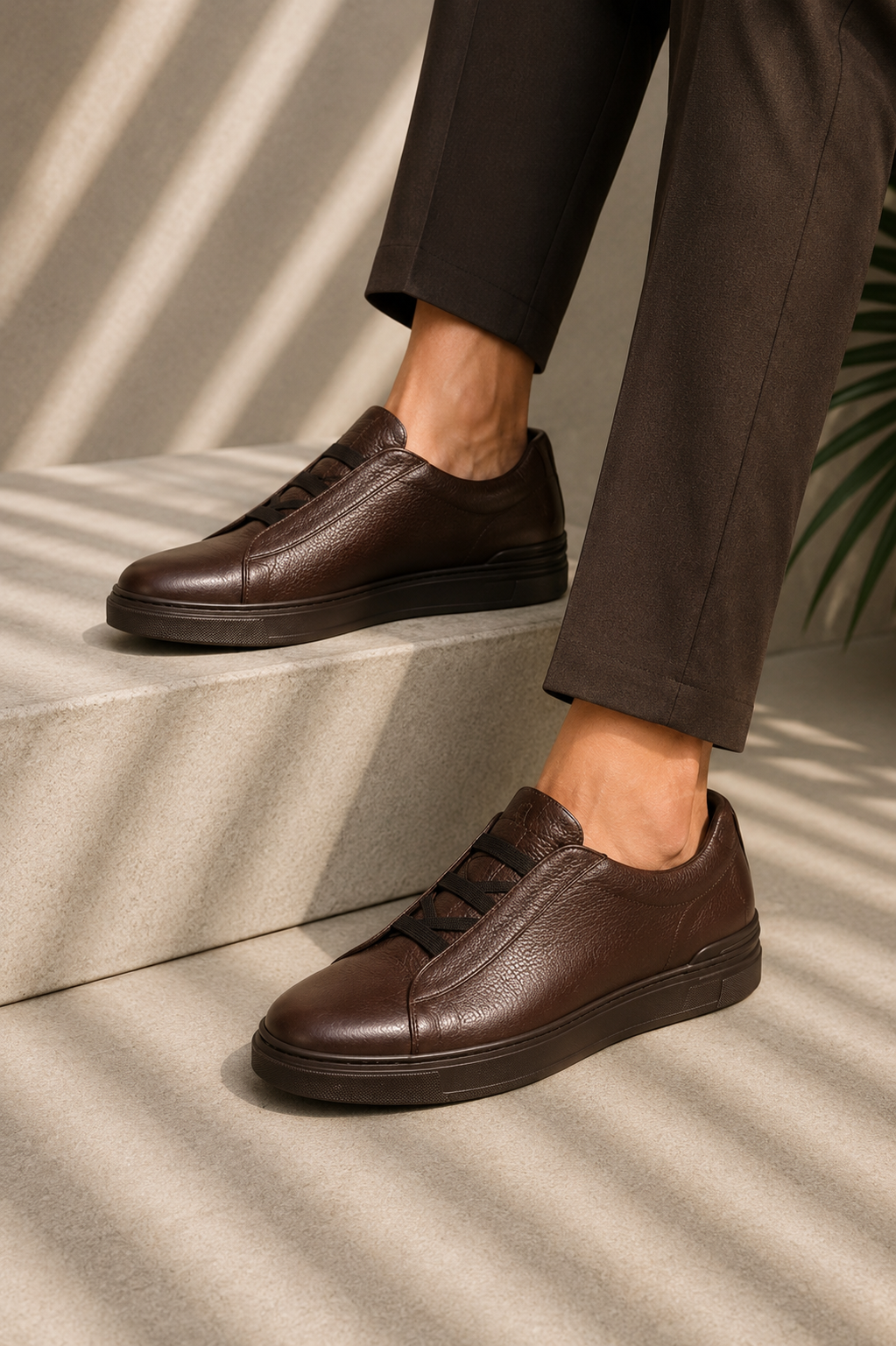 Casual Leather Slip-On Sneaker