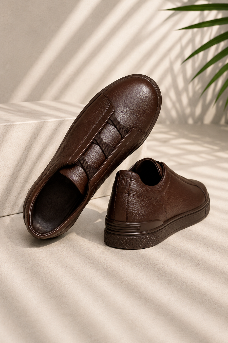 Casual Leather Slip-On Sneaker