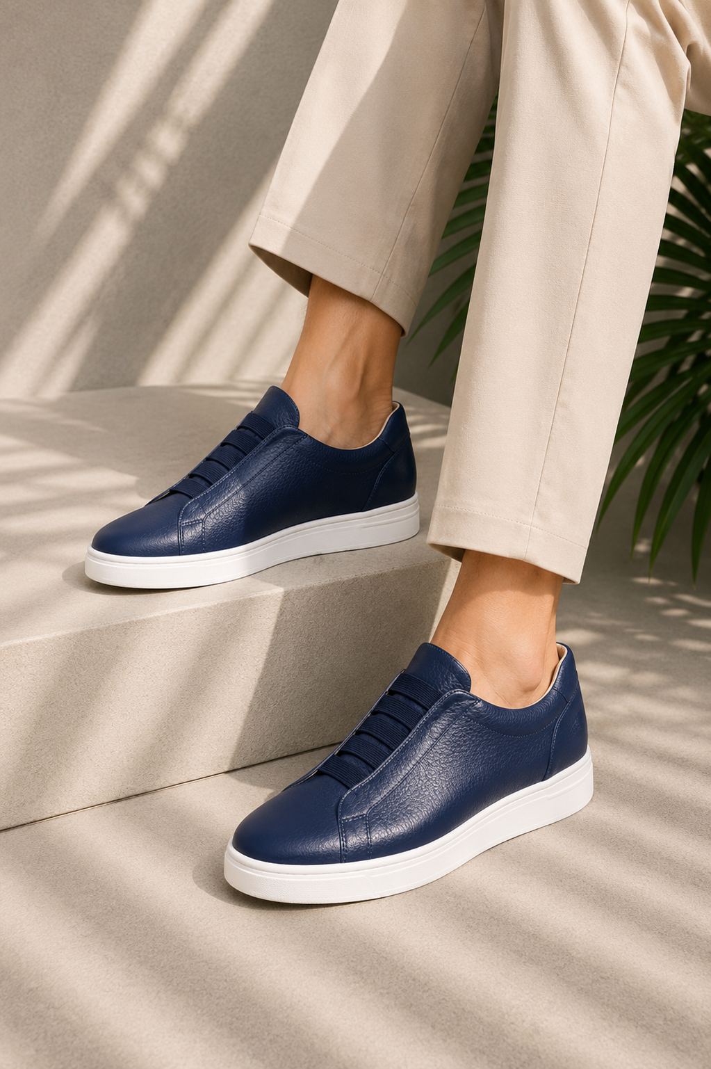 Casual Leather Slip-On Sneaker
