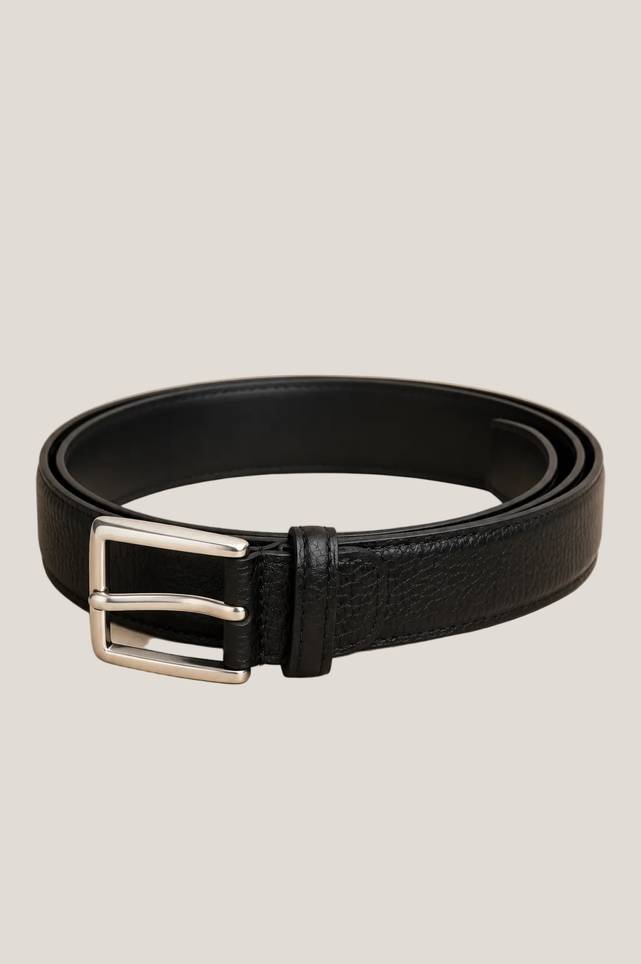 Classic Black Leather Belt