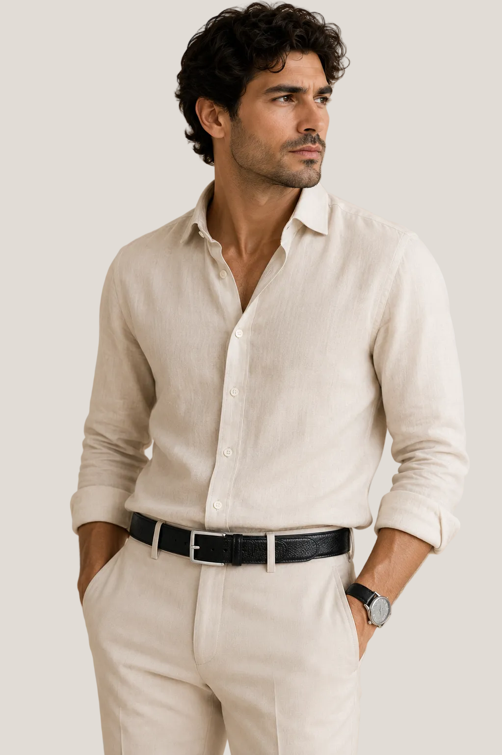 Classic Black Leather Belt