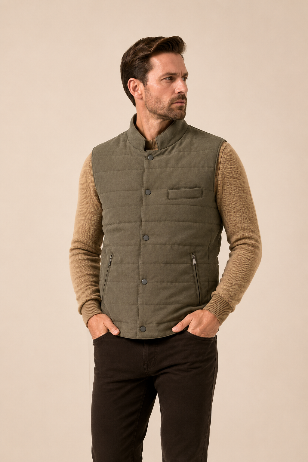 Linen Quilted Vest