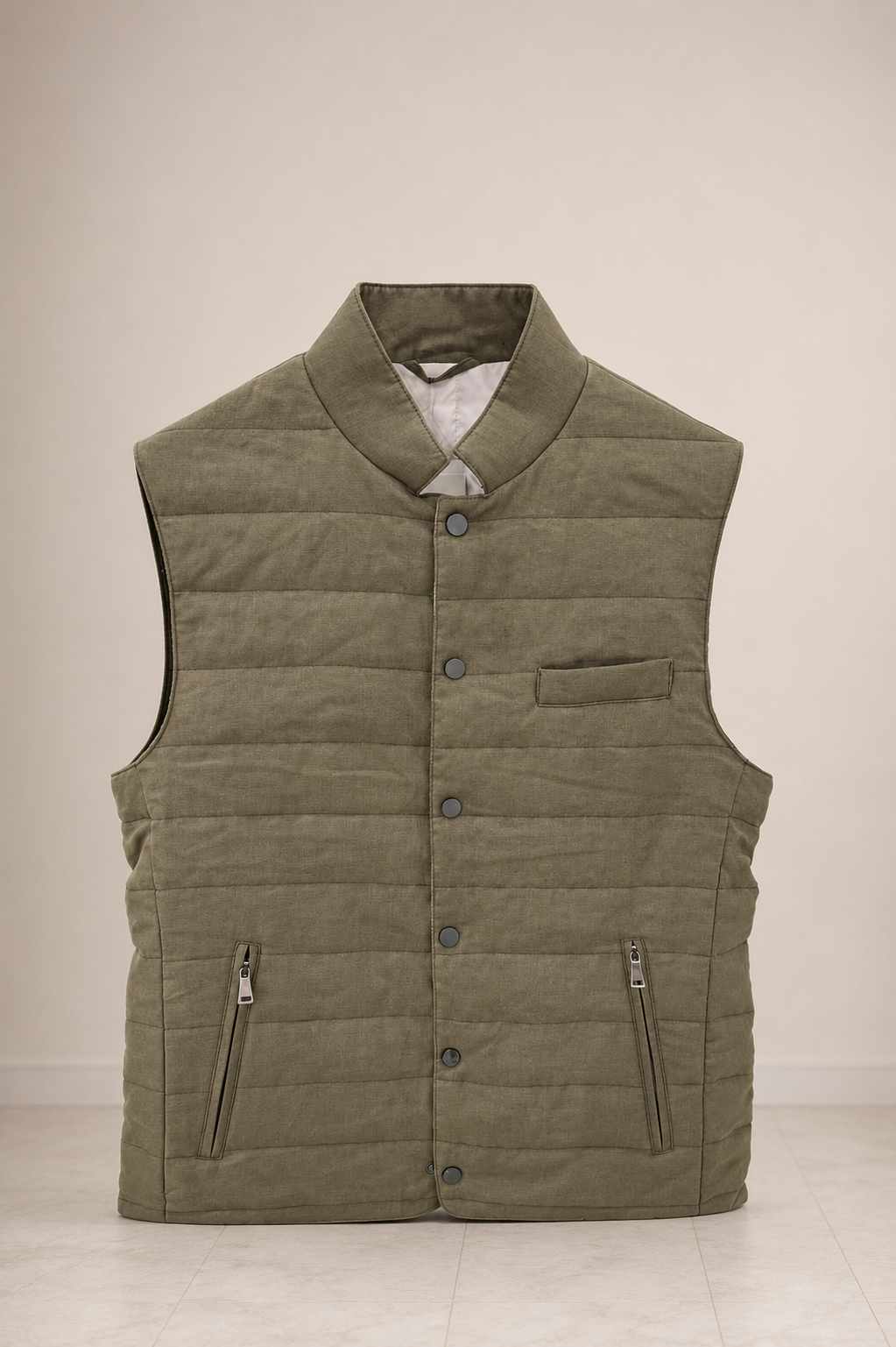 Linen Quilted Vest